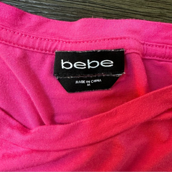 Women’s y2k pink Bebe tee with rhinestones - Picture 4 of 9